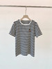 黑白条水柔棉针织布T恤 中国新年胶囊系列 撷取剪纸元素 经典圆领设计 黑白条纹简约大气 全棉面料 手感柔软舒适 精致瑞兽刺绣 直筒版型遮肉显瘦 商品缩略图6