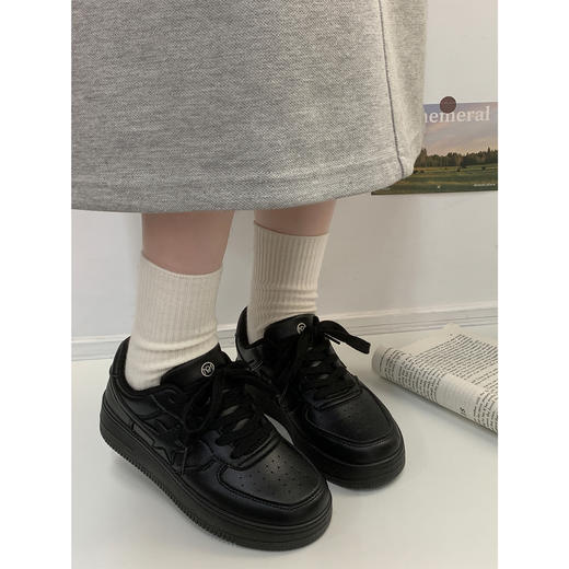 【YW】无忧购韩版复古休闲百搭基础款星星板鞋MIS-3103“驼色年后”（截单后7天发货) 商品图3