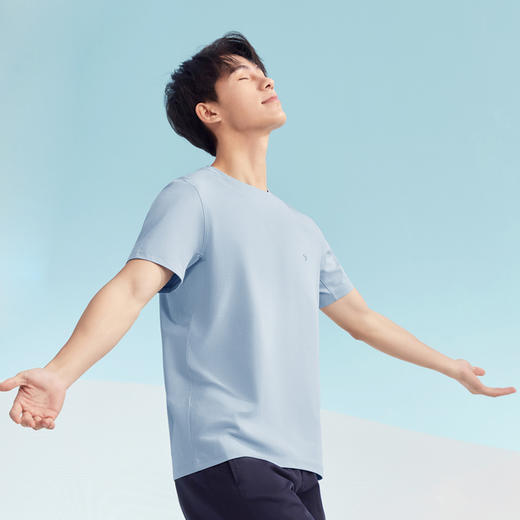 柒牌男士短袖T恤男2025夏季新款排汗速干跑步运动可外穿圆领上衣128F70230 商品图1