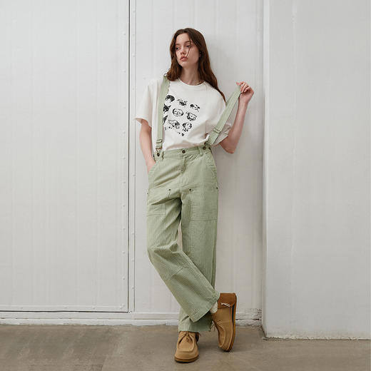 714street日系复古条纹宽松男士休闲裤2025春季新款全棉直筒长裤 商品图2