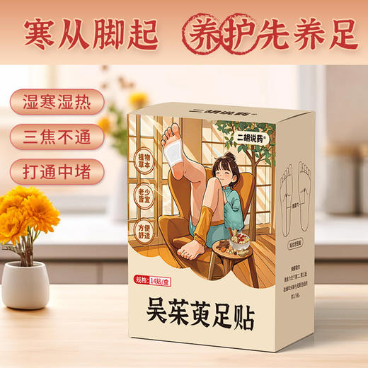 吴茱萸足贴 贴脚底涌泉暖脚14贴/盒 商品图0