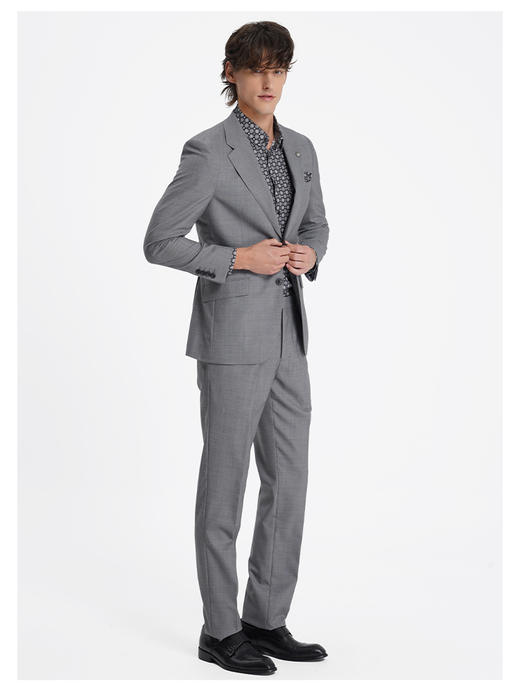 callisto仪式系列深灰色绵羊毛混纺西服 商品图2