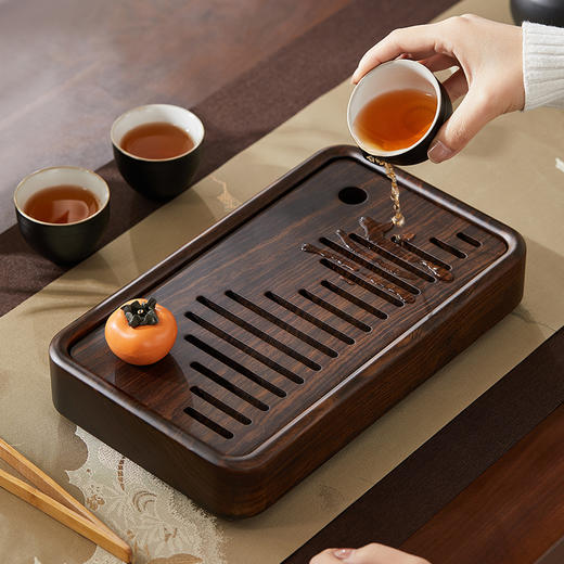 初心| 全黑檀墨峰茶盘 商品图2