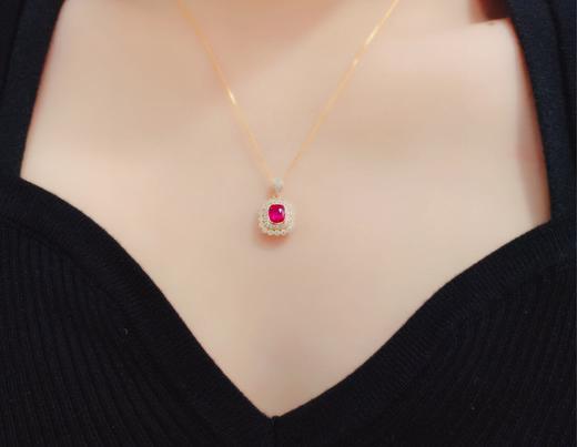 1.1ct刻面红宝石吊坠 商品图3