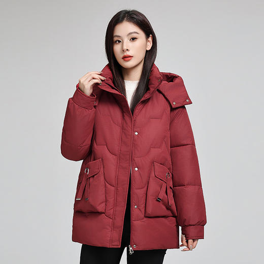 雀说新款口袋设计感加厚潮流棉衣时尚连帽百搭洋气羽绒棉服ALXY810 商品图1