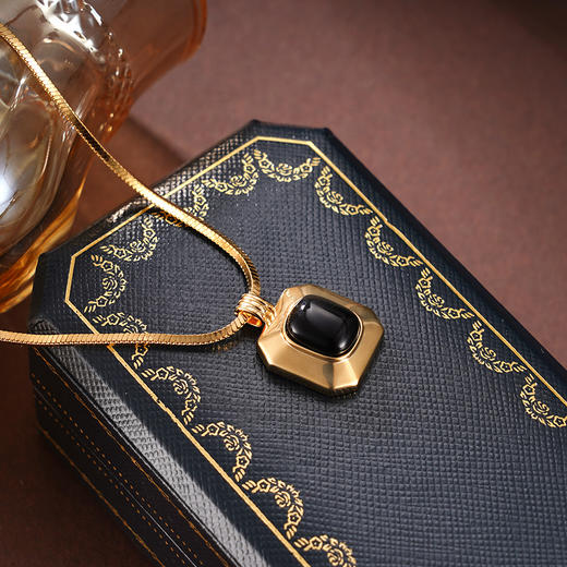 子佩集S925银【日夜相守】项链纯银【AE00062】原创2方块镀金2501 商品图2