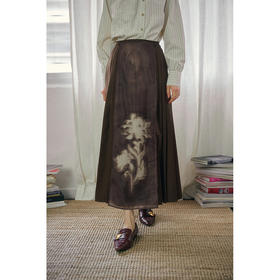 SimpleRetro染墨漫游 古典花卉两穿新中式半身裙女复古百搭马面裙