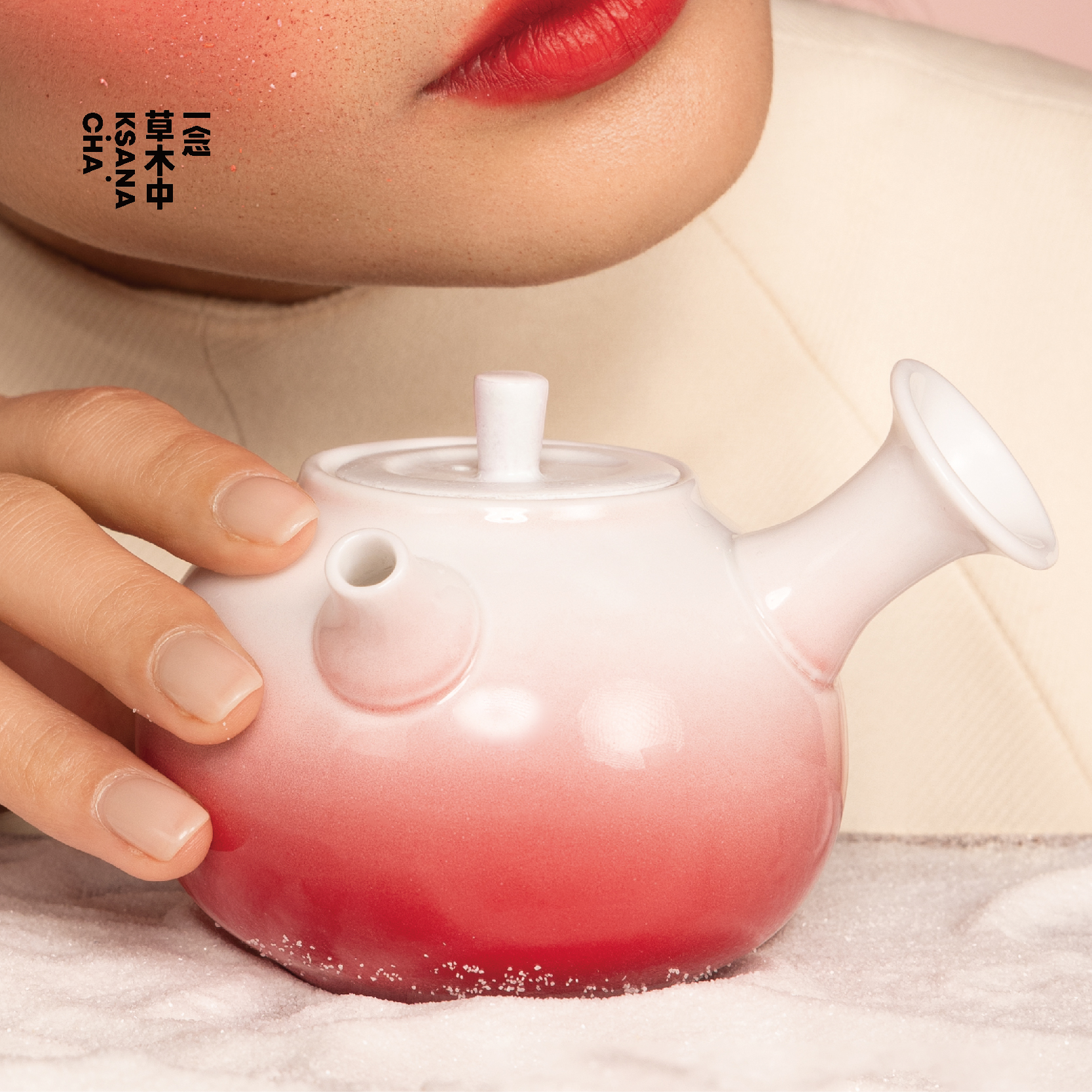 一念草木中·点雪侧把壶 200cc