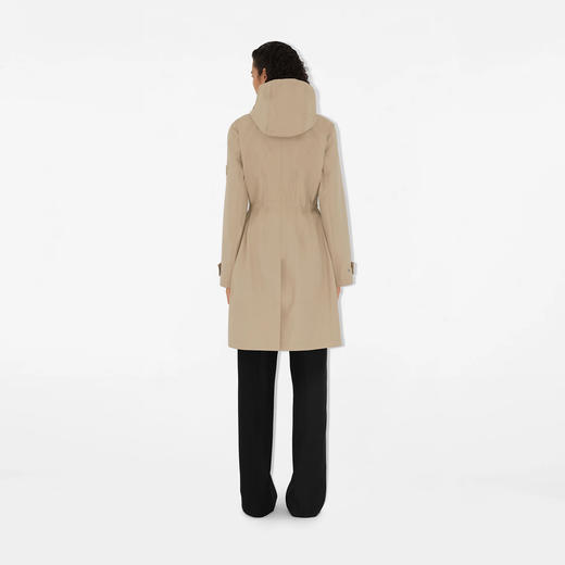 BURBERRY 巴宝莉 女士马术骑士徽标盾牌铭牌尼龙风衣 米色 8091622 A1435 商品图3