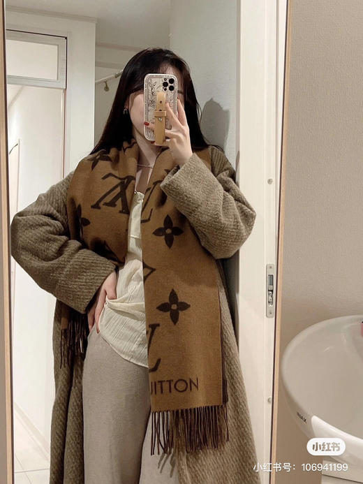 老花高端羊绒围巾 商品图4