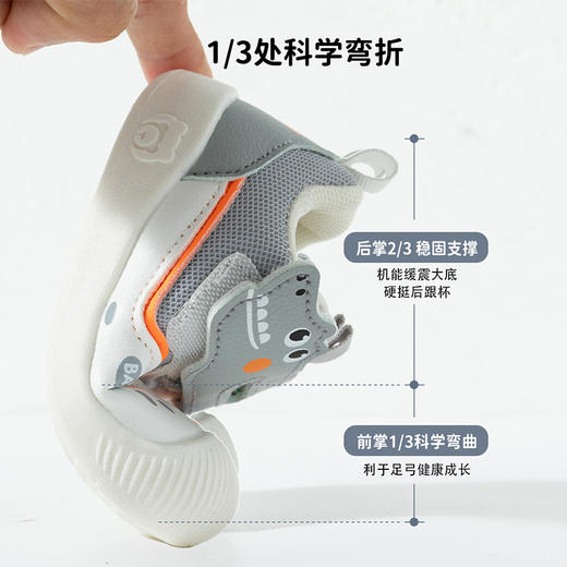 贝贝怡2025春秋新款网眼透气男女宝宝童鞋柔软舒适学步鞋包头休闲鞋ZB1EX012 商品图12