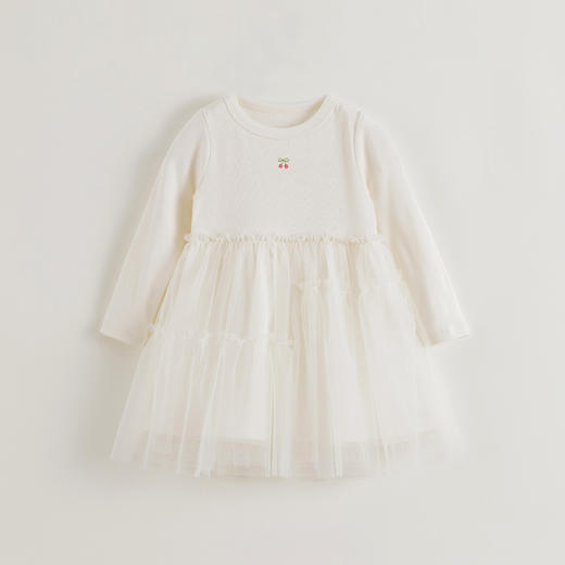 马克珍妮女童甜美网纱拼接连衣裙 宝宝裙子2025年春装新款250238 商品图2