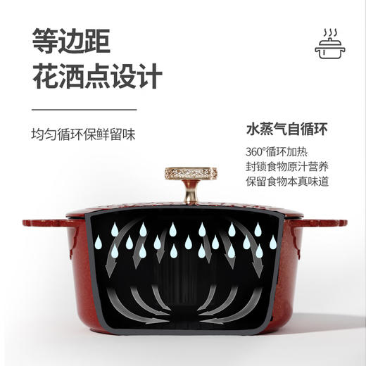 宝玑传世系列珐琅锅24cm锦绣红【ZXADZQ10.0】 商品图3