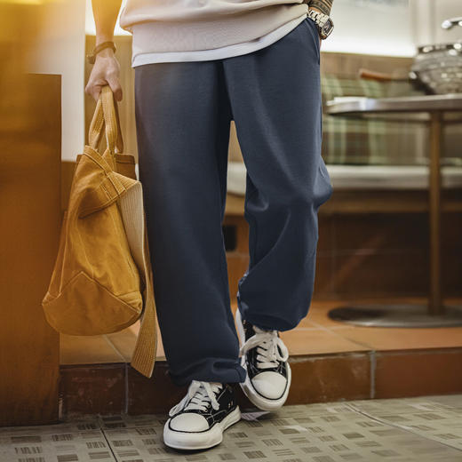 工装优选美式休闲立体剪裁卫裤垂坠百搭宽松直筒束脚运动长裤男春 商品图0