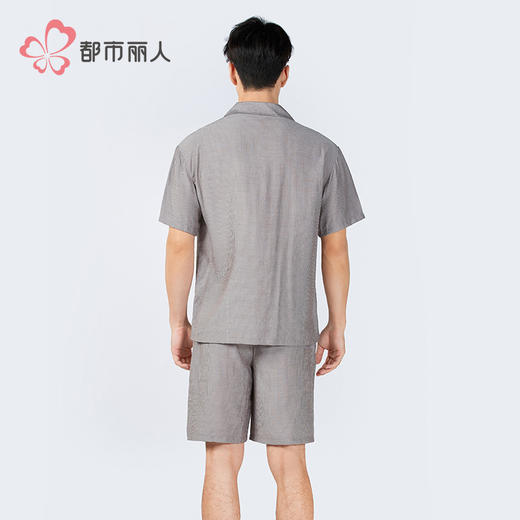 都市锋尚男士梭织棉短袖套装薄梭织提花生活家居无短袖类FHH1B8 商品图3