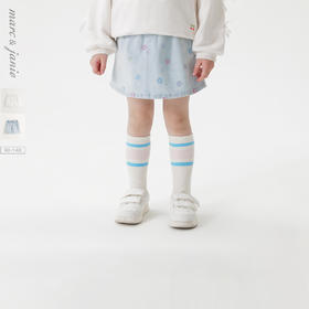 马克珍妮女童花苞纯棉牛仔绣花半裙2025年春装新款250201