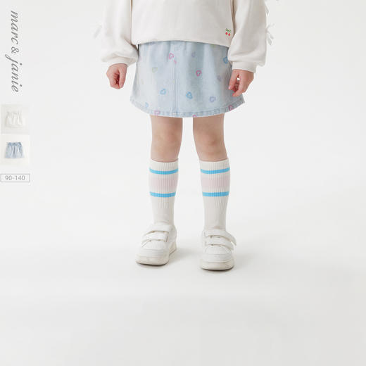 马克珍妮女童花苞纯棉牛仔绣花半裙2025年春装新款250201 商品图0