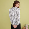 EITIE爱特爱宽松不对称设计水墨印花显瘦通勤衬衫上衣2025春新款A2513505 商品缩略图4