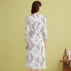 EITIE爱特爱正式感大女主中式水墨印花圆领a字连衣裙2025春季新款A2507515 商品缩略图4