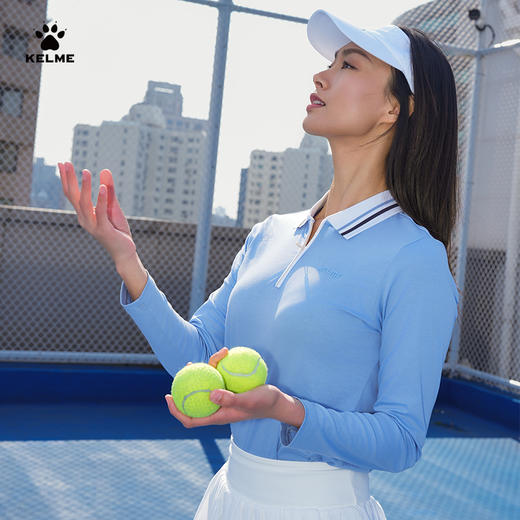 卡尔美春季新款一拍即合系列女士长袖POLO衫 商品图2