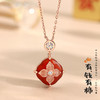 【有钱有柿】铜钱柿子项链纯银红玛瑙四叶草【JHY-N001831M】 商品缩略图0