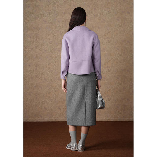 【100%绵羊毛】乔万尼短外套新款100%绵羊毛小香风毛呢大衣EF4B136 商品图5