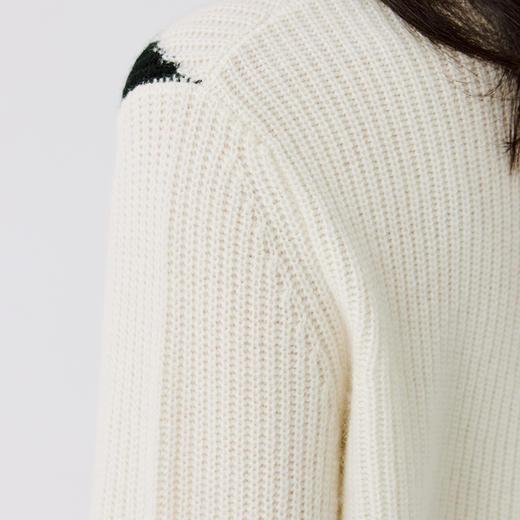 东黎 • 山羊绒女士秋冬千鸟格圆领套衫 4741 商品图12