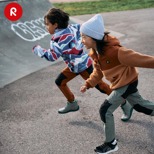 reima男女儿童卫衣大童早秋新款摇粒绒抓绒保暖开衫连帽外套 商品图4