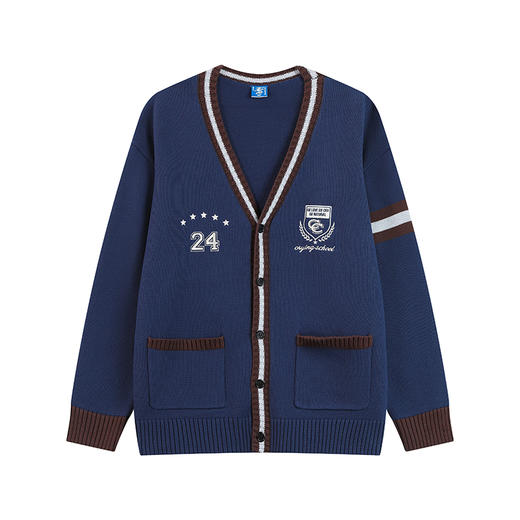 CryingCenter CCC藏青咖啡复古学院风开衫 哭喊中心 商品图4