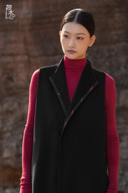 荷木HEMU丨2025新春系列「礼愿」·长马甲 商品图3