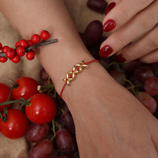 【以花迎春·以钱迎福】走花路行大运·连钱纹 红绳/项链/耳钉系列 商品图11