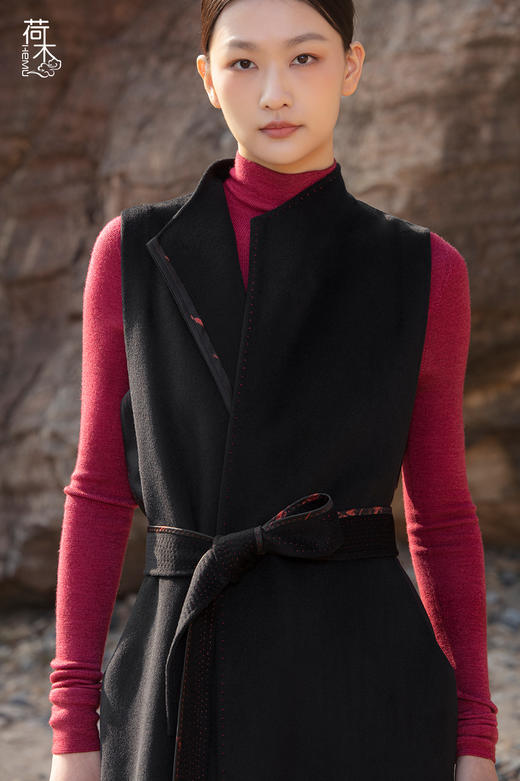 荷木HEMU丨2025新春系列「礼愿」·长马甲 商品图1