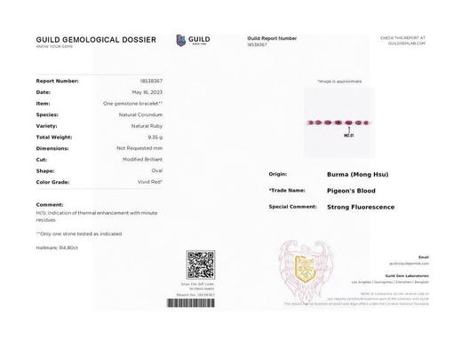 4.8ct刻面红宝石手链 商品图3