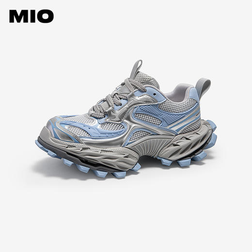 MIO米奥复古圆头厚底机甲风老爹鞋轻便休闲女单鞋M251586763 商品图0