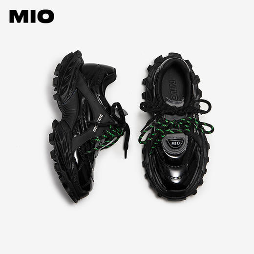 MIO米奥老爹鞋女春季新款机甲怪兽厚底增高漆皮时尚休闲单鞋M251586766 商品图3