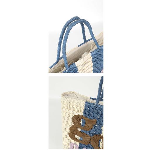 CryingCenter 条纹野餐度假草编包 哭喊中心 商品图2