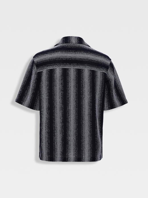 callisto山海系列藏青条纹棉混纺外套 商品图1