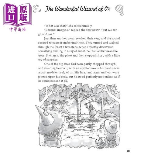 【中商原版】敦煌书局少儿英语教辅童书 经典阅读：绿野仙踪 Caves Select : The Wonderful Wizard of Oz 英文原版  商品图2