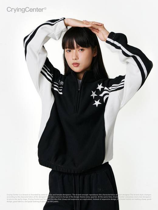 CryingCenter 星星拼接运动立领套头卫衣 哭喊中心 商品图3