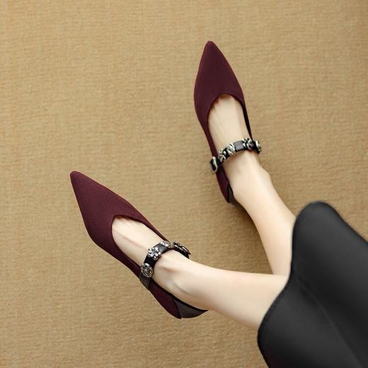 【预售5天】法式气质小香风单鞋春秋新款一字带玛丽珍百搭女鞋DB&M6132 商品图2