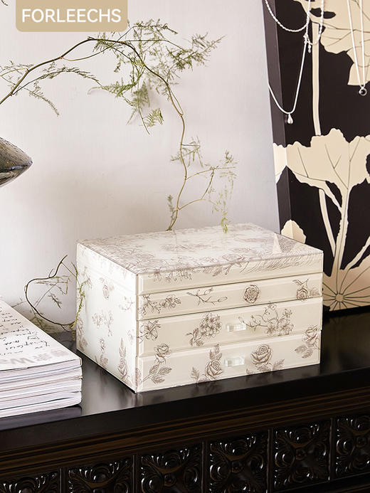 首饰收纳盒新婚礼物黄金饰品高档精致轻奢玻璃首饰盒 商品图4