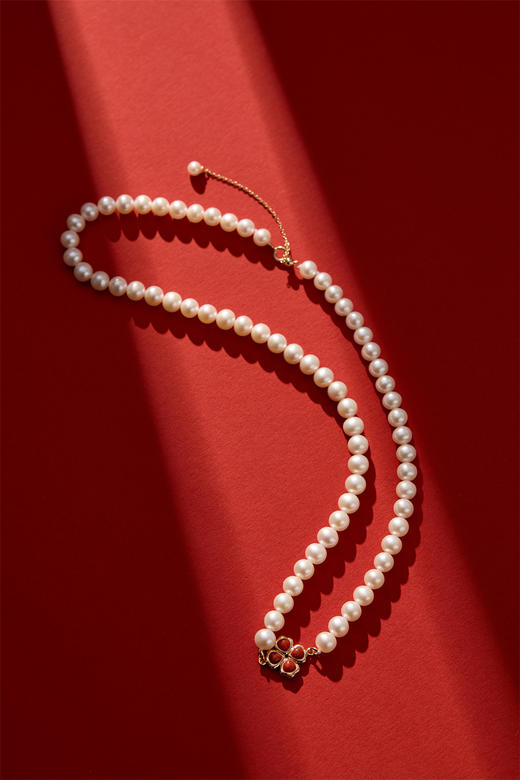 pearl moments珍刻  四合如意 四叶草珍珠项链 商品图3