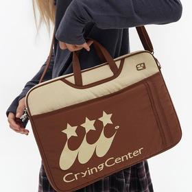 CryingCenter 彗星撞色皮质充棉电脑包 哭喊中心