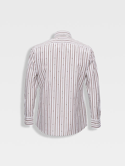 callisto松弛系列米色条纹亲肤棉衬衫 商品图1