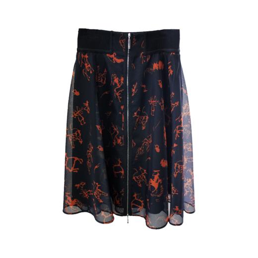 3B6801--黑色半裙--比莫贝卡特岩画--《艺术发轫》 商品图1