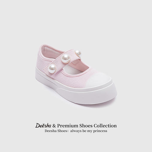 笛莎Deesha 女童童鞋2025春新款时尚透气低帮布鞋 商品图1