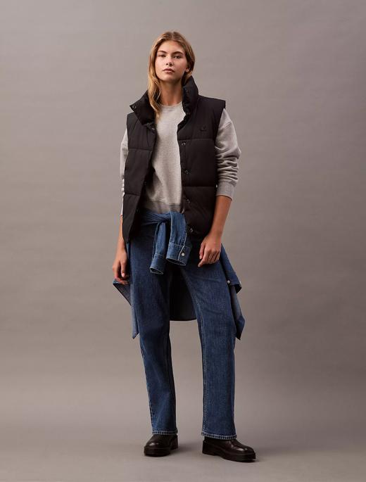 部分断码！CK 刺绣小logo女款经典圆领卫衣 商品图5