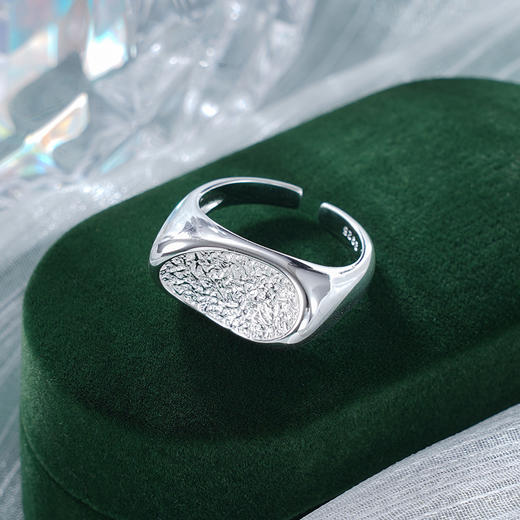 子佩集S990银【幸福印记】戒指纯银【JZ-1399】锤纹2501 商品图0