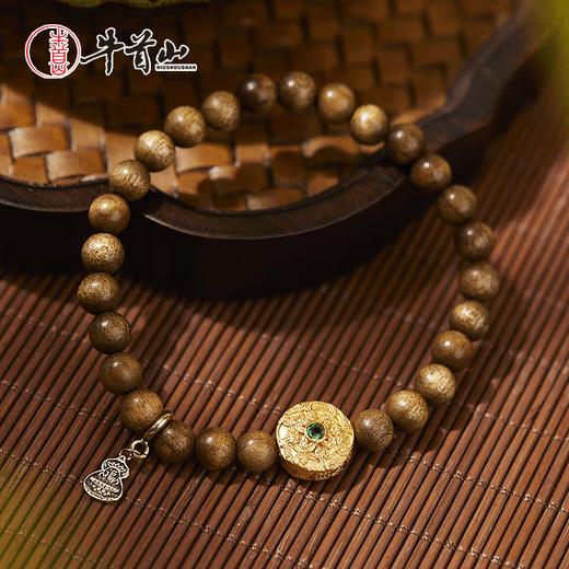 牛首山珠串紫光檀金丝楠手链文玩念珠送女友节日礼物 商品图4