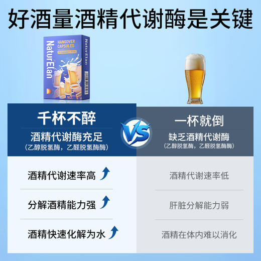 艾蒿粉解酒 | 轻松应对酒局 帮助代谢 呵护肝脏 酒精代谢酶 NaturElan 呐兔 铝箔装 30粒（赠泡腾片）-yw 商品图3